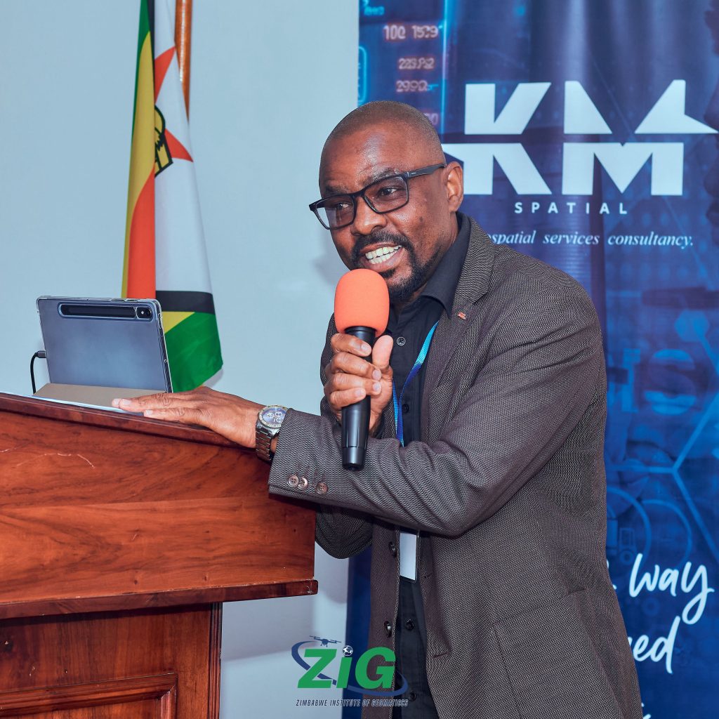 Honorable W. Mhuri presenting on the Geomatics Bill 